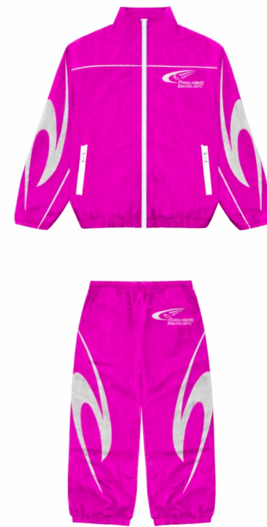 Pink & White Nylon Set