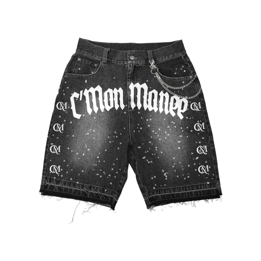 C’Mon Manee Black Washed Denim Jorts